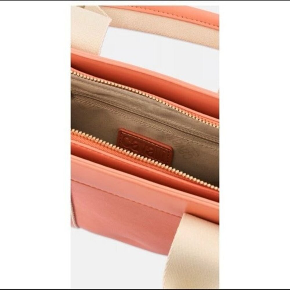 Cavalli Class Coral Haze Handbag With Adjustable Strap & Canvas Handles Designer - Picture 5 of 6